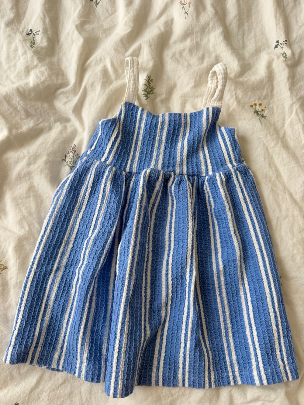 Zara Blue and White Striped Sundress